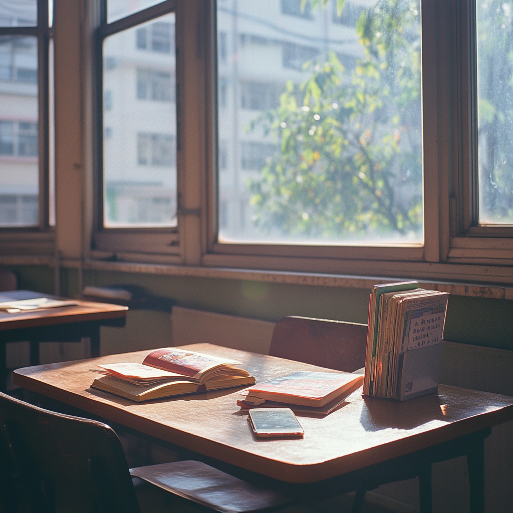 high school desk